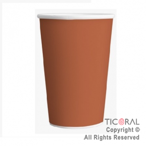 VASO POLIPAPEL 240CC TERRACOTA X 8